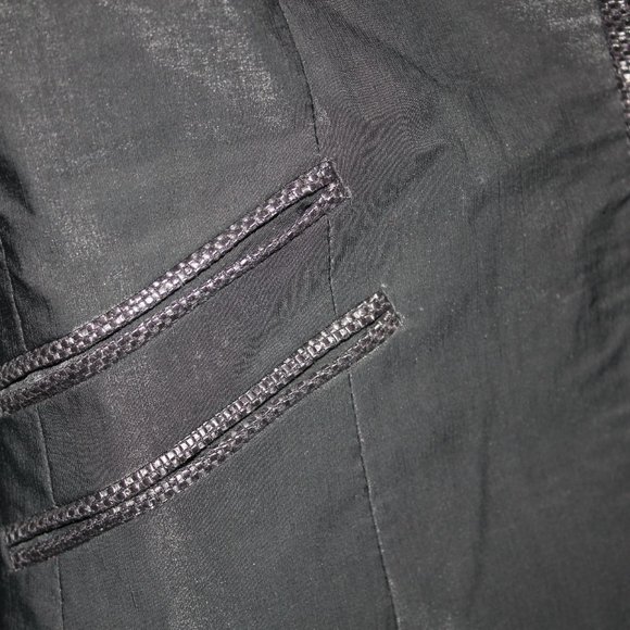 Judith & Charles Lightweight Black Stretch Linen Suit Jacket in Women's Size 2 - Picture 9 of 15